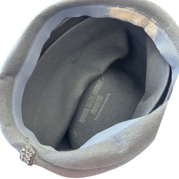 Vintage Soleil Luisant Felt Powder Blue Hat (21”) - Picture 8 of 11